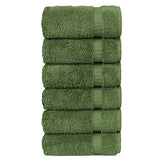 ▶ Toallas  Hotel & SPA Quality, Highly Absorbent 100% Cotton Hand Towels (6 Pack, Moss)