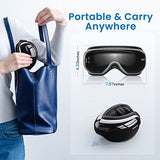 Masajeador de ojos con calor, compresión de aire, música Bluetooth, masajeador de terapia ocular recargable para aliviar la tensión ocular, ojeras, bolsas para los ojos, ojos secos