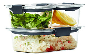 Rubbermaid, Contenedores para Comida, Brilliance, 6 Piezas, Transparente