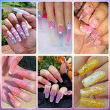 HavenJanny Kit Uñas de Gel, 4 Colores Gel de Extensión de Uñas, Glitter Polygel Nail Kit con Top Coat y Base Coat, 72 piezas de puntas de uñas, Regalos para Madre, Novia y Amiga (B)