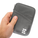 Zero Grid Passport Wallet - Travel Document Holder w/RFID Blocking (Shadow)