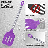 Juego de 42 utensilios de cocina de nailon y acero inoxidable, juego de herramientas de cocina, juego de hornear, juego de espátula, utensilios de cocina, accesorios de cocina, color morado