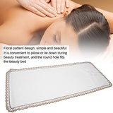 Sábana De Mesa De Masaje, Sábana De Cama De Belleza Profesional De Spa, Colcha De Cama De Masaje Con Orificio Sabana Metalica Spa For Juegos Para Salón De Uñas De Belleza(Blanco)