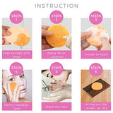 50 esponjas faciales comprimidas GAINWELL esponjas faciales de celulosa, esponjas faciales 100% naturales para limpieza facial, máscara exfoliante, eliminación de maquillaje