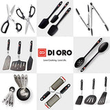 Juego de 2 pinzas de cocina (9 pulgadas y 12 pulgadas) - Acero inoxidable con puntas de silicona antiadherentes 480F resistentes al calor - Gran herramienta para cocinar, servir y asar - Apto para lavavajillas (negro)