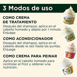 Garnier Fructis H5537200 Mascarilla para Cabello Natural Vegana Anti Frizz con Fructis Hair Food, Verde, 350 ml