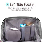 Pequeña bolsa de cosméticos portátil para cartera, mini bolsa de aseo, bolsa de viaje organizador de maquillaje caso por Narwey, Rectangle-Black
