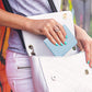 FUNTOR - Cartera pequeña para mujer, pequeña y compacta con bloqueo RFID de bolsillo para mujer, cartera Rfid, C:hand Graining Leather-azul, Universal