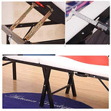 Cama de Masaje, Ligera, portátil, 3 Secciones, Respaldo Ajustable, Cama de Masaje, Cama de Fisioterapia, salón de Belleza, Cama de Tatuajes multifunción dedicada (Rojo Claro)