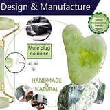 rodillo de jade, juego de cuidado facial, rodillo facial, gua sha, juego de cuidado de la piel, herramienta de masaje facial, DIFFMELY