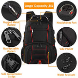 Mochila de viaje para laptop, mochila escolar extragrande para hombres y mujeres con puerto de carga USB, amigable con la TSA, mochila de computadora de gran negocios, bolsa de computadora para portátiles de 17 pulgadas, bolsa de libros duradera RFID