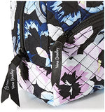 Bolsa organizadora de maquillaje grande de algodón para mujer, Plum Pansies - Algodón reciclado, Una talla, Bolsa organizadora de maquillaje grande de algodón