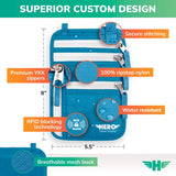HERO - portafolios para el cuello, soporte para pasaporte con bloqueo RFID, bolsa de viaje fácil de ocultar, Agua
