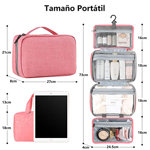 Cosmetiquera para Maquillaje Neceser de Viaje con Gancho Bolsa de As