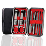 ▶ Guarm Juego de manicura, juego de pedicura para uñas, juego de cortaúñas, herramientas Profesionales de pedicura para uñas, Manicura Set, tijeras de uñas 10 en 1 para regalo de hombre y mujer