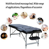 Cama Plegable Casa Mujer Embarazada Cama De Masaje De Cuero Impermeable Negro Piernas Aleación De Aluminio Durable