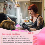 50 piezas de sábanas desechables, sábanas de spa, sábanas de mesa de masaje, cama impermeable, para prueba de tejidas, sábanas de spa para mesa de masaje, tatuajes, salones de belleza, cama de pestañas, color rosa