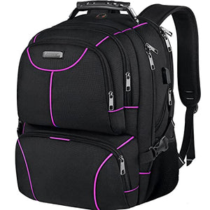 Mochila para laptop de 15.6 pulgadas, multifuncional, para almuerzo, con compartimento aislado, puerto USB, resistente al agua, senderismo, baloncesto, para negocios, trabajo, hombres y mujeres