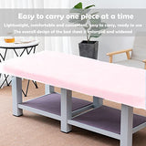 100 sábanas de mesa de masaje, sábanas desechables de spa, sábanas no tejidas transpirables, impermeables, para spa, tatuajes, salones, pestañas, suministros de esteticista, color rosa (blanco-1)