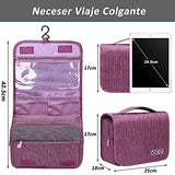 Kit de Aseo para Colgar, Organizador Cosmético de Viaje, Bolsa de Aseo Colgante para Accesorios de Viaje (Artículos de Tocador Baño, Afeitado y Maquillaje) para Mujeres y Hombres