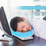 Almohadillas de Mesa de Masaje de Silicona, Almohadilla Suave de Gel para Cara, Almohadilla para Almohada Masajeadora para Mesa de Oficina, Cama SPA, Salón de Belleza, Cuidado de Piel(Blue)