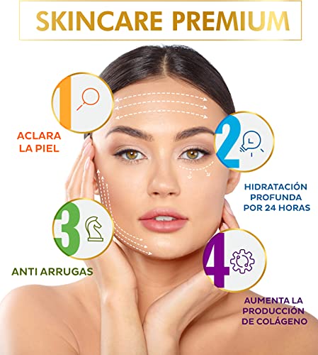 Kit Skin Care 3 Serums Faciales Día y Noche: Vitamina C 20%, Retinol 2.5%, Acido Hialuronico Facial 5%. Hidratante Facial, Suero Facial AntiManchas con Vitamina C + E, Serum Profesional Antiarrugas + Antioxidante. 100% Vegano. Set Antienvejecimiento, SQIN