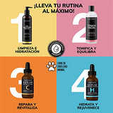 Kit 4 Pasos Quotidien: 1 Limpiador Facial 235 ml + 1 Tónico Facial 350 ml + 1 Serum Vitamina C 30ml + 1 Serum Ácido Hialurónico 30ml - Ingredientes Naturales - Limpia Profundamente, Equilibra el Ph, Cierra Poros, Aclara, Mejora la Textura, Firmeza, Tonifi