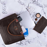 Bolsas de Mujer con Cosmetiquera para Maquillaje Tote Bag (Bolsa Austin Café Unitalla)