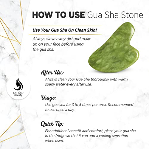 Gua Sha Jade Productos para el cuidado de la piel facial, rodillo facial Gua Sha, herramientas faciales Gua Sha y masajeador facial Herramienta GuaSha para rostro, herramientas de masaje Gua Sha, herramientas faciales Masajeador facial de piedra Jade Gua