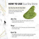 Gua Sha Jade Productos para el cuidado de la piel facial, rodillo facial Gua Sha, herramientas faciales Gua Sha y masajeador facial Herramienta GuaSha para rostro, herramientas de masaje Gua Sha, herramientas faciales Masajeador facial de piedra Jade Gua