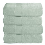 Juego de 4 toallas de baño de 27 x 54 pulgadas, 100% algodón hilado en anillo, ultra suave, altamente absorbente, lavable a máquina, toallas de baño de calidad de hotel, spa, 4 toallas de baño, color verde mar