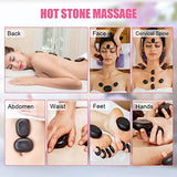16 Pcs Calentador De Piedras Calientes para Masaje Calentar Piedras De Masaje Calentador De Piedra Caliente Eléctrica Piedras De Masaje Kit De Masaje De Piedra Caliente