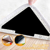 KOUQI - Juego de 10 almohadillas para orejas antideslizantes de doble cara para alfombras, antideslizantes, reutilizables, cinta lavable para suelos de madera dura, azulejos, alfombras, alfombrillas de piso, pared