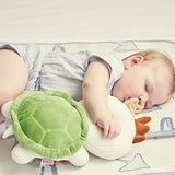 Bebamour - Mochila protectora para bebé con diseño de tortuga para niños pequeños, ajustable, protección para la cabeza del bebé, para gatear (blanco)