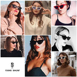 SojoS Lentes De Sol Ojo De Gato Para Mujer Nuevo Moda Estilo Especial SJ2044 (C16 Marco Carey/Lente Gradiente Café, 52)