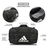 adidas Defender III Duffel Bag, Black/White, Small