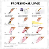 Kit de Uñas Acrílicas -3PC Polvo de Cristal+ 12PC Acrílicos Polvo Color Claro +12PC Acrílicos Polvo Brillo,Postizas Uñas de Diamantes de Imitación de Salón de Uñas Herramientas de Manicura para Principiantes