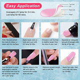▶ HavenJanny Kit Uñas de Gel, 4 Colores Gel de Extensión de Uñas, Glitter Polygel Nail Kit con Top Coat y Base Coat, 72 piezas de puntas de uñas, Regalos para Madre, Novia y Amiga (C)