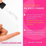 Serum Vitamina C 4 en 1 Rosa Mosqueta, Acido Hialuronico y Colageno Hidrolizado - Simple Mineral Hidratante Facial Aclarante de Piel con Vitamina C Serum Facial con efecto Aclarador de Piel quita manchas en la cara 60% más contenido (vs serums 30ml)