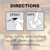 Weiman Spray de limpieza y brillo para gabinetes y madera, muebles, armarios de cocina, zócalo y molduras, aroma a almendra fresca, paño de microfibra incluido