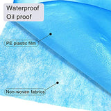 50 piezas de sábanas desechables para mesa de masaje, sábanas impermeables de tela no tejida, funda de cama transpirable para spa, tatuajes, hoteles, salón de belleza (azul, sin agujeros)