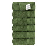 ▶ Toallas  Hotel & SPA Quality, Highly Absorbent 100% Cotton Hand Towels (6 Pack, Moss)