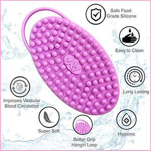 - Avilana Exfoliating Silicone Body Scrubber Easy to Clean, Lathers Well, Eco Friendly, Long Lasting, And More Hygienic Than Traditional Loofah (Upgrade-Grey)