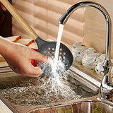 Juego de 14 utensilios de cocina de silicona resistentes al calor, pinzas giratorias, espátula, cuchara, cepillo para polvo, batidor, mango de madera, utensilios de cocina grises con soporte para utensilios de cocina antiadherentes (sin BPA)