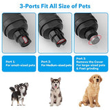 Molinillo de uñas para perro con 2 luces LED – Nueva versión de 2 velocidades potente recortadora de uñas eléctrica profesional silenciosa sin dolor de patas para perros y gatos pequeños, medianos y grandes (gris)