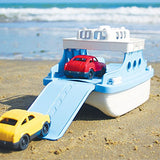 Green Toys, Juguete para Bañera con Mini Carros, Azul/Blanco