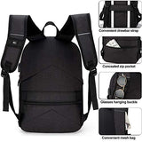 Mochila antirrobo, Mochila Impermeable,DOXUNGOO Mochila para portátil Hombre Mujer Mochila Aire Libre paracon bloqueo y con USB Puerto y puerto audífonos para Laptop hasta 15.6 pulgadas (negro)