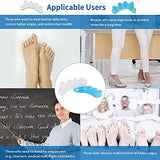 ▶ Separadores de Dedos de Gel, 2 Pares Espaciador de dedos de Gel de Silicona Separador para relajar los dedos de los pies, alivio de juanetes, hallux valgus ideal para mujeres y hombres