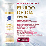 NIVEA Fluido Facial De Día Anti-manchas Con Ácido Hialurónico Y Fps50 Cellular Luminous 630°, 40ml