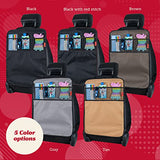 Lusso Gear Alfombrillas resistentes (2 unidades) – Protector de asiento trasero, a prueba de caída, impermeable, funda de asiento trasero de coche para niños que hacen grandes desorden, 3 bolsillos de almacenamiento reforzados, tela Oxford de alta calidad